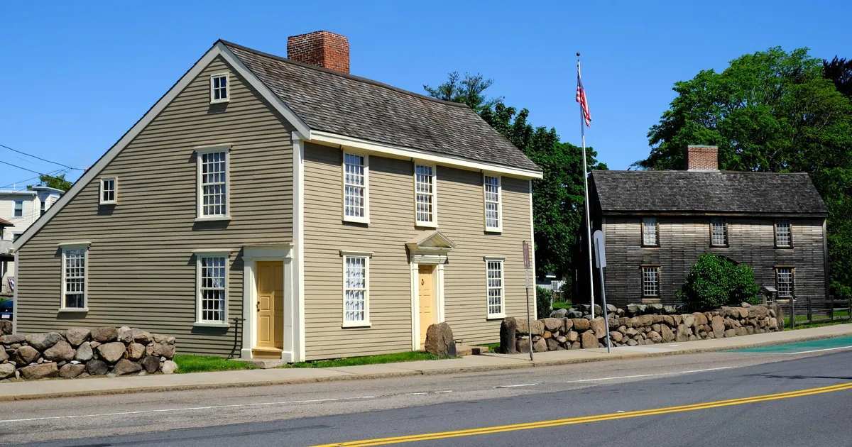 The Birthplaces of Presidents John Adams (right) and John Quincy Adams (left)