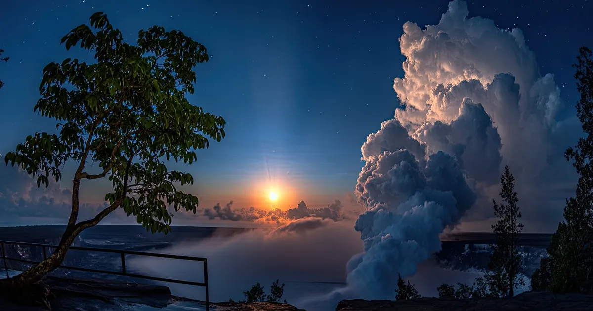 Rocky coastline with palm trees and a cliff beyon