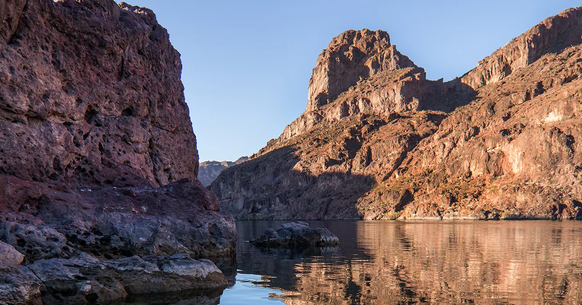 sun rising on Black Canyon